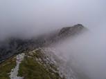 Sur la longue crête qui borde le sud du massif du Triglav