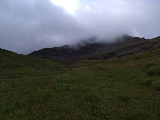 Bärenhorn, dans les nuages