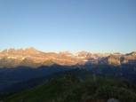 Dents du midi depuis le bivouac, objectif de demain