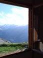Vue depuis la cabane de l'arrête du Prélet