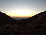 Dernier couché de soleil. Plus de montagnes à l'horizon !